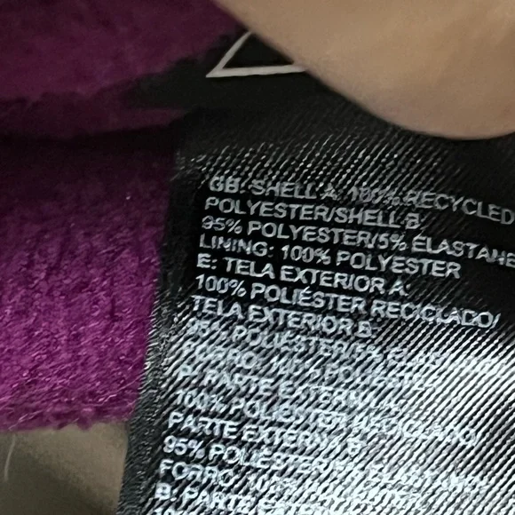 The North Face Purple Checkered Fleece Jacket - Picture 10 of 10
